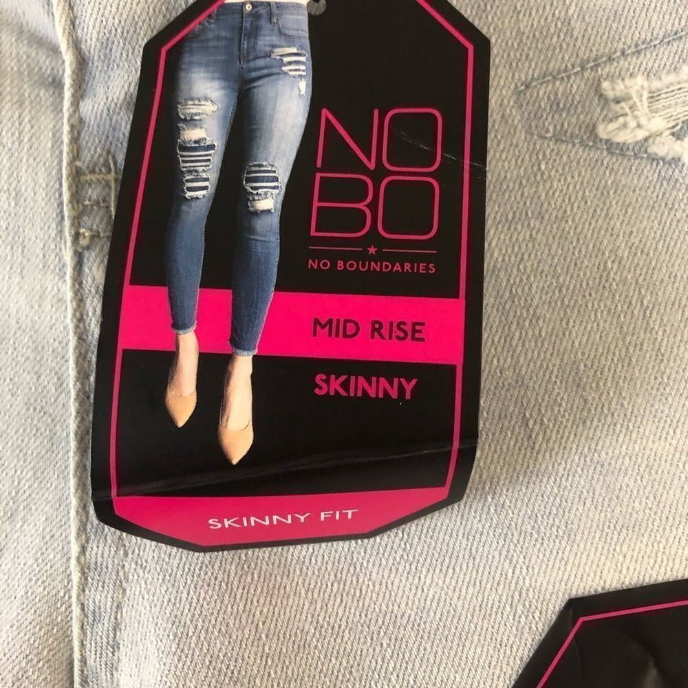 NoBoundaries Mid Rise Distressed Skinny Jean - Picture 7 of 9